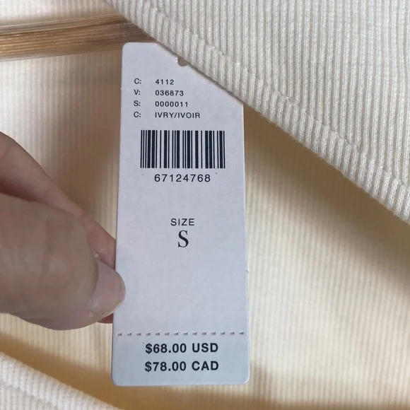 New nwt Anthropologie cream cutout detail top S - Picture 3 of 7